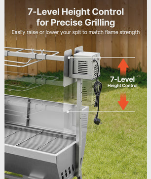 Professionele Rotisserie BBQ Spit Roaster voor Varken & Lam - 60kg capaciteit