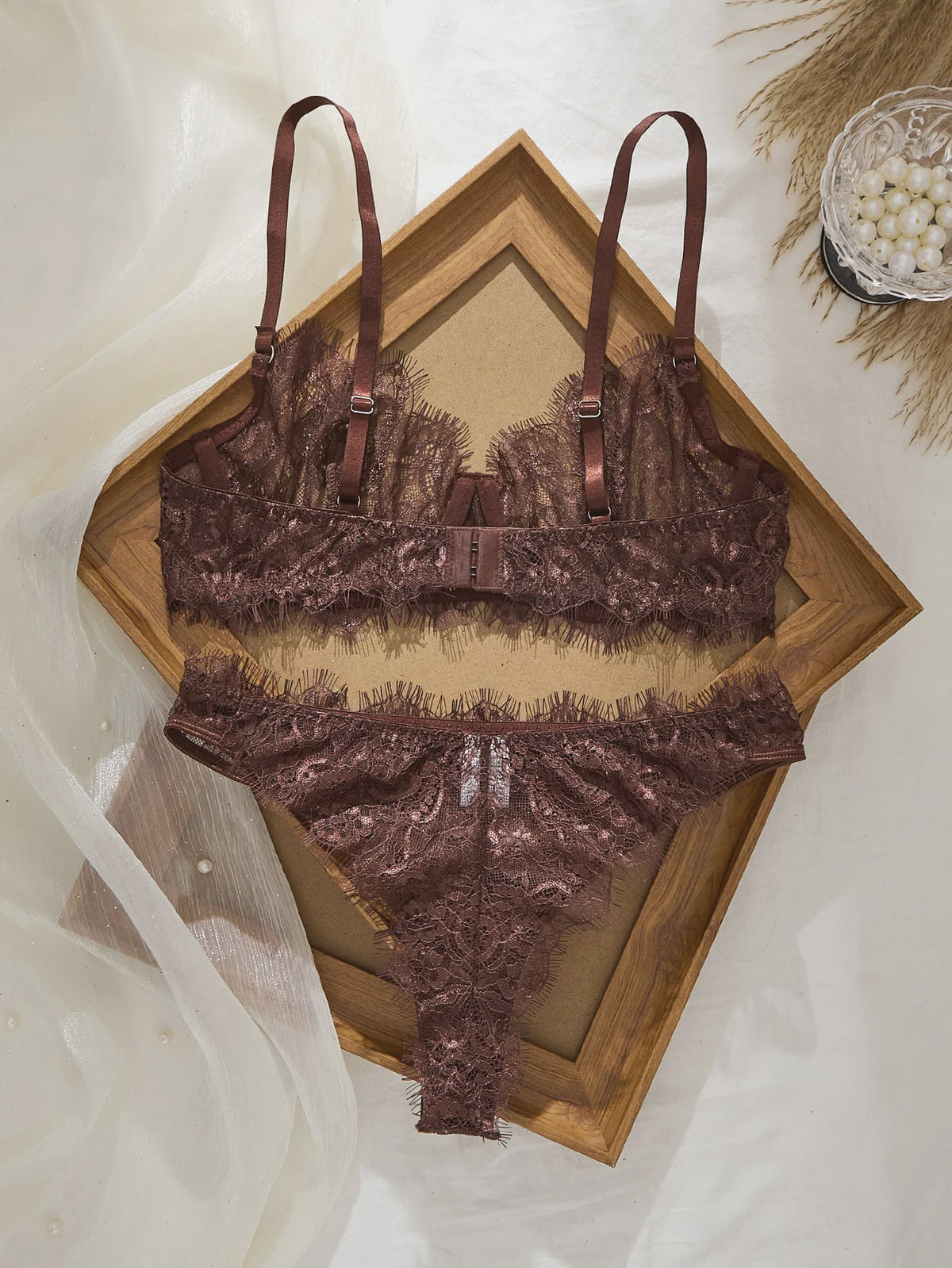 Luxe kanten bh en slip set - Naadloos en comfortabel