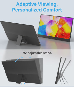 Amoudo 15.6" Full HD IPS Draagbare Monitor met USB-C en Mini HDMI - VESA Compatibel