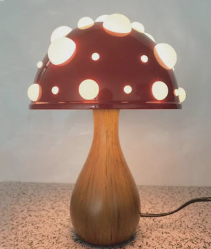 Amanita Paddenstoel Lamp met LED - Sfeervolle Decoratie voor Woonkamer & Nachtkastje