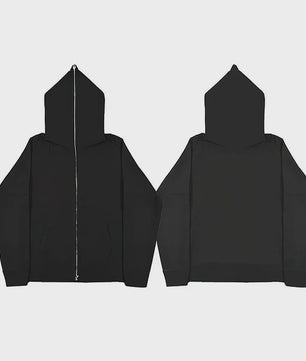 Unisex Full Zip Hoodie - Casual Streetwear & Hip-Hop Stijl