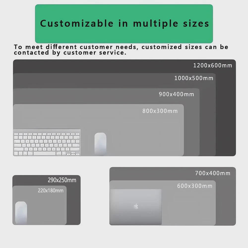 Extra Grote XL Gaming Muismat - Zwart/Wit Abstract Design