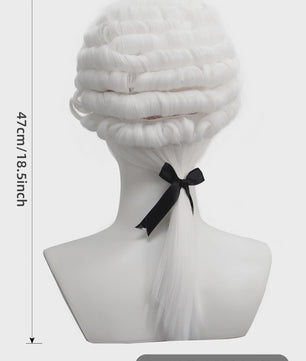 Witte Barok Pruik - Stijlvolle Krullen voor Jurist, Kostuum & Cosplay