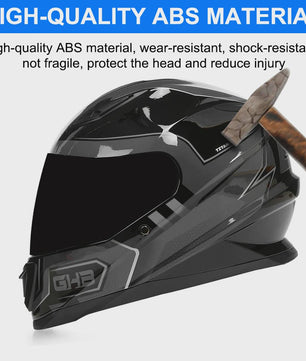 Modulaire Motorhelm Grijs Blauw - DOT Goedgekeurd Flip-Up Full Face Helm