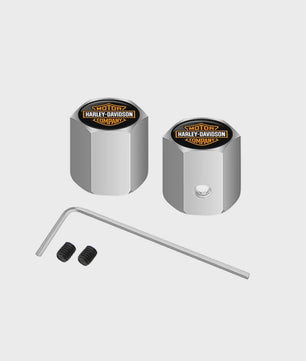 Set Aluminium Ventieldopjes Anti-diefstal voor Harley Davidson Motorfietsen (Softail, Sportster)