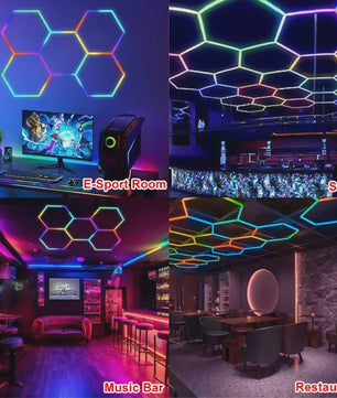 RGB Hexagon Muurverlichting met App Bediening - Sfeervolle Verlichting voor Gaming, Bar & Meer