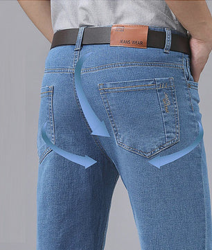 Heren Jeans - Rechte Pasvorm, Zomerse Stijl, Zakelijk & Casual
