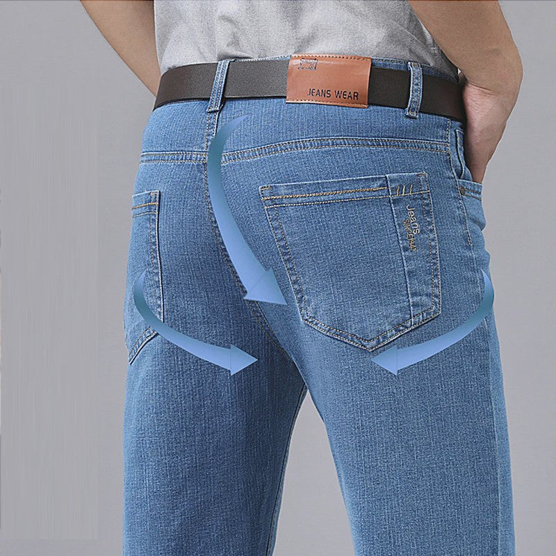 Heren Jeans - Rechte Pasvorm, Zomerse Stijl, Zakelijk & Casual
