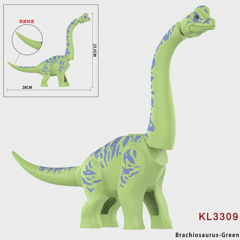 Brachiosaurus Bouwblokken Set - 5 Kleuren Educatief Dinosaurus Speelgoed voor Kinderen