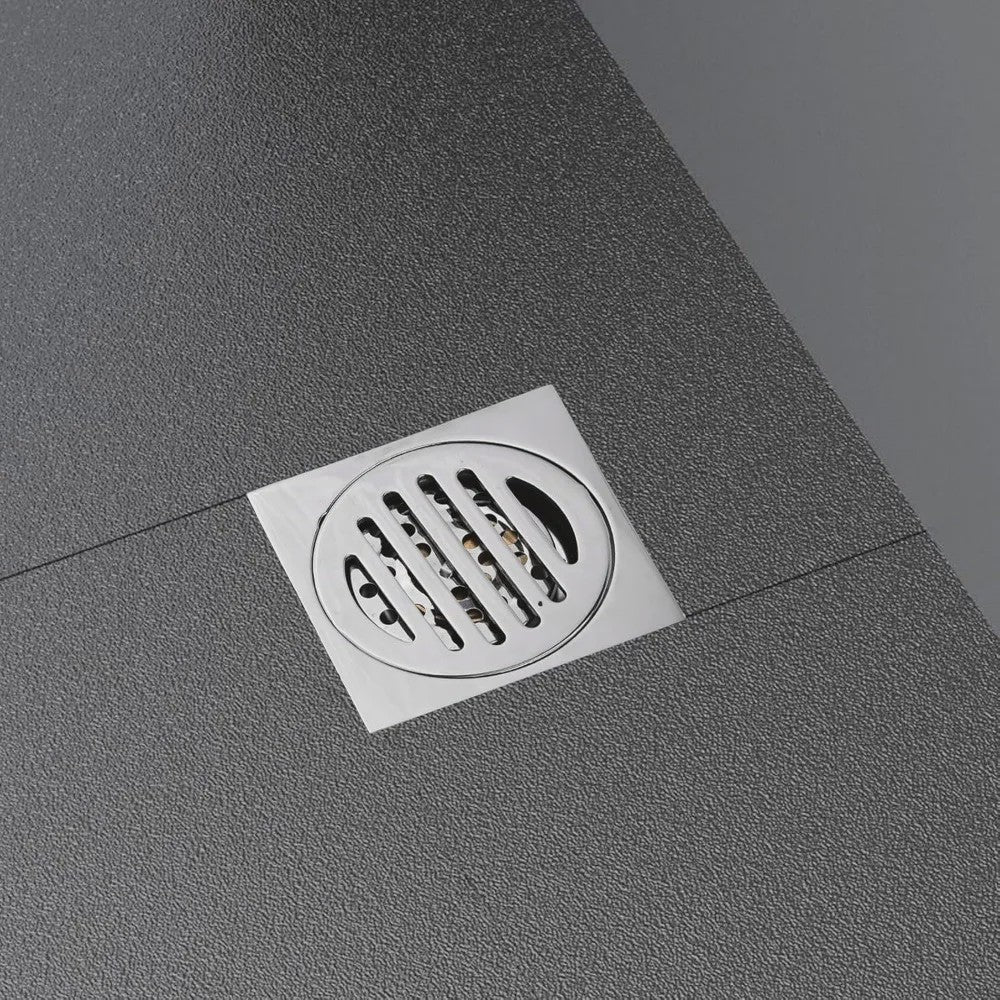 Vierkante Douchegoot met Uitneembare Deksel - RVS Afvoer voor Badkamer, Keuken, Tuin