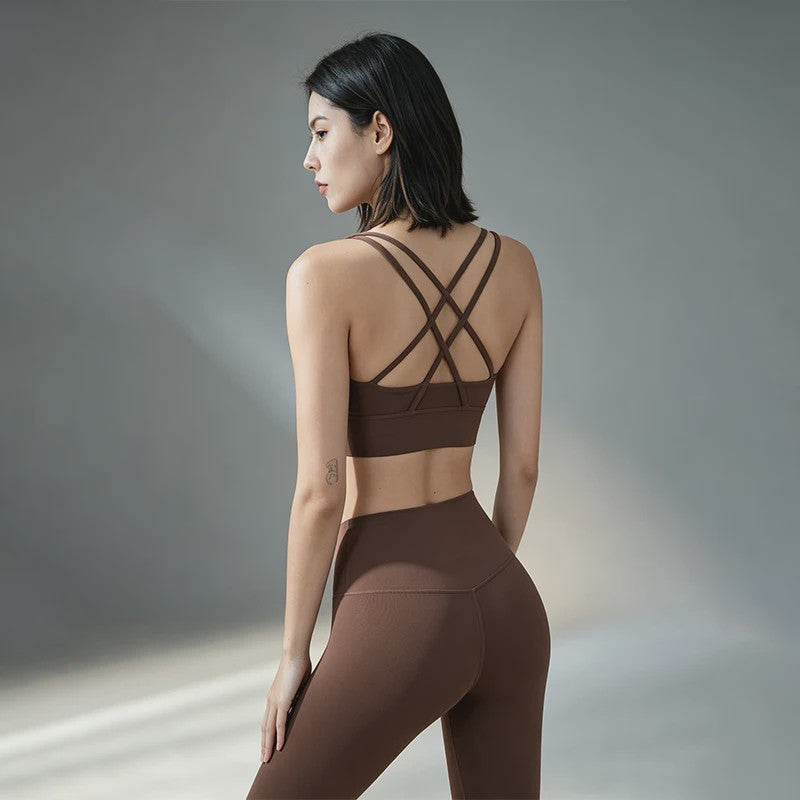 Dames Yogaset: Sport BH met Hoge Taille Legging - Squat Proof & Tummy Control