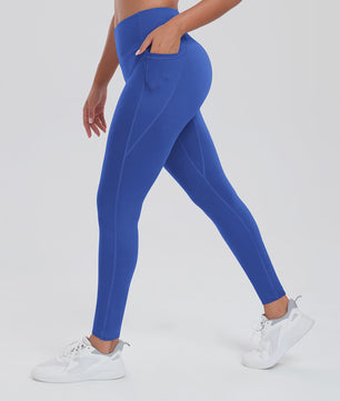 Dames Yogabroek met Zakken: Hoge Taille, Billenlift & Buikcontrole voor Fitness en Sport