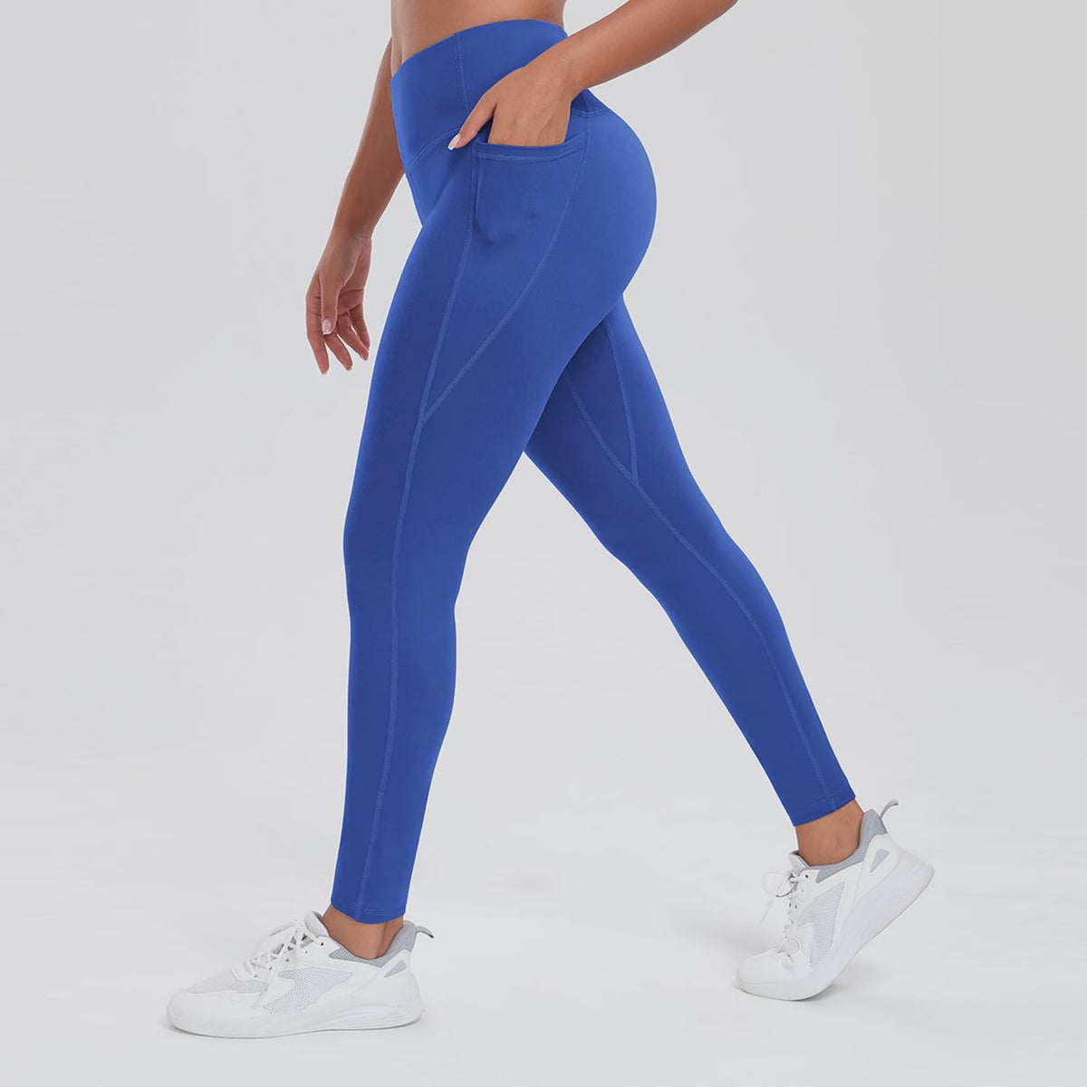 Dames Yogabroek met Zakken: Hoge Taille, Billenlift & Buikcontrole voor Fitness en Sport