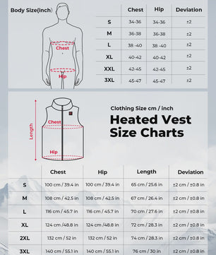 KEMIMOTO Unisex Verwarmd Vest met 10000mAh Batterij, App Temp Control & Waterafstotend - Lichtgewicht voor Buitenactiviteiten
