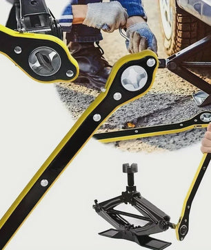 Arbeidsbesparende Ratelsleutel voor Schaarkrik - Efficiënte Bandenwissel & Autoreparatie
