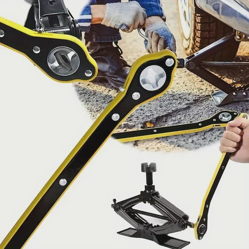 Arbeidsbesparende Ratelsleutel voor Schaarkrik - Efficiënte Bandenwissel & Autoreparatie