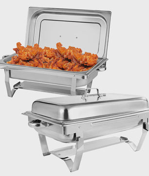 RVS Bain-Marie Set 8QT - Buffet Warmer voor Feesten, Catering & Bruiloften (2/4/6 Stuks)
