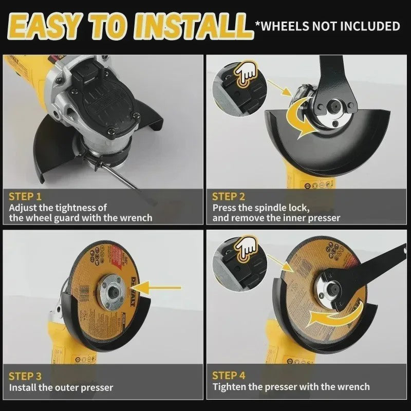 Dewalt DCG406 Accu Haakse Slijper 125mm - Borstelloos, 9000 RPM