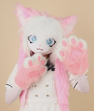 Furry Cosplay Masker Hoofddeksel - Kat & Konijn Stijl voor Kinderen & Feestjes