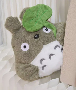 Schattige Totoro Pluche Knuffel met Lotusblad - Japans Kawaii Stijl Cadeau