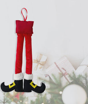 Vrolijke Kerst Elf Benen Hangdecoratie - Kerstboom & Auto Versiering