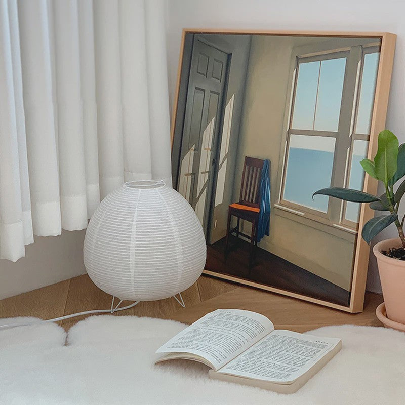 Wabi Sabi LED Tafellamp - Sfeervolle Scandinavische Verlichting voor Slaapkamer, Woonkamer en Bureau