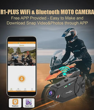 Freedconn R1 Plus Motorhelm Communicatie Systeem met 1080P Dashcam & Bluetooth