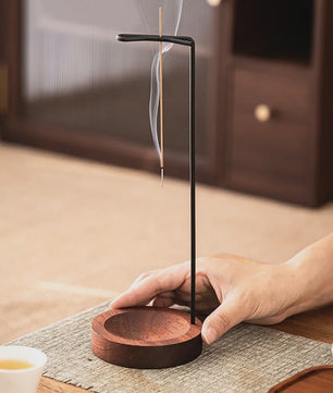 Stijlvolle Houten Wierookhouder met Anti-As Ontwerp