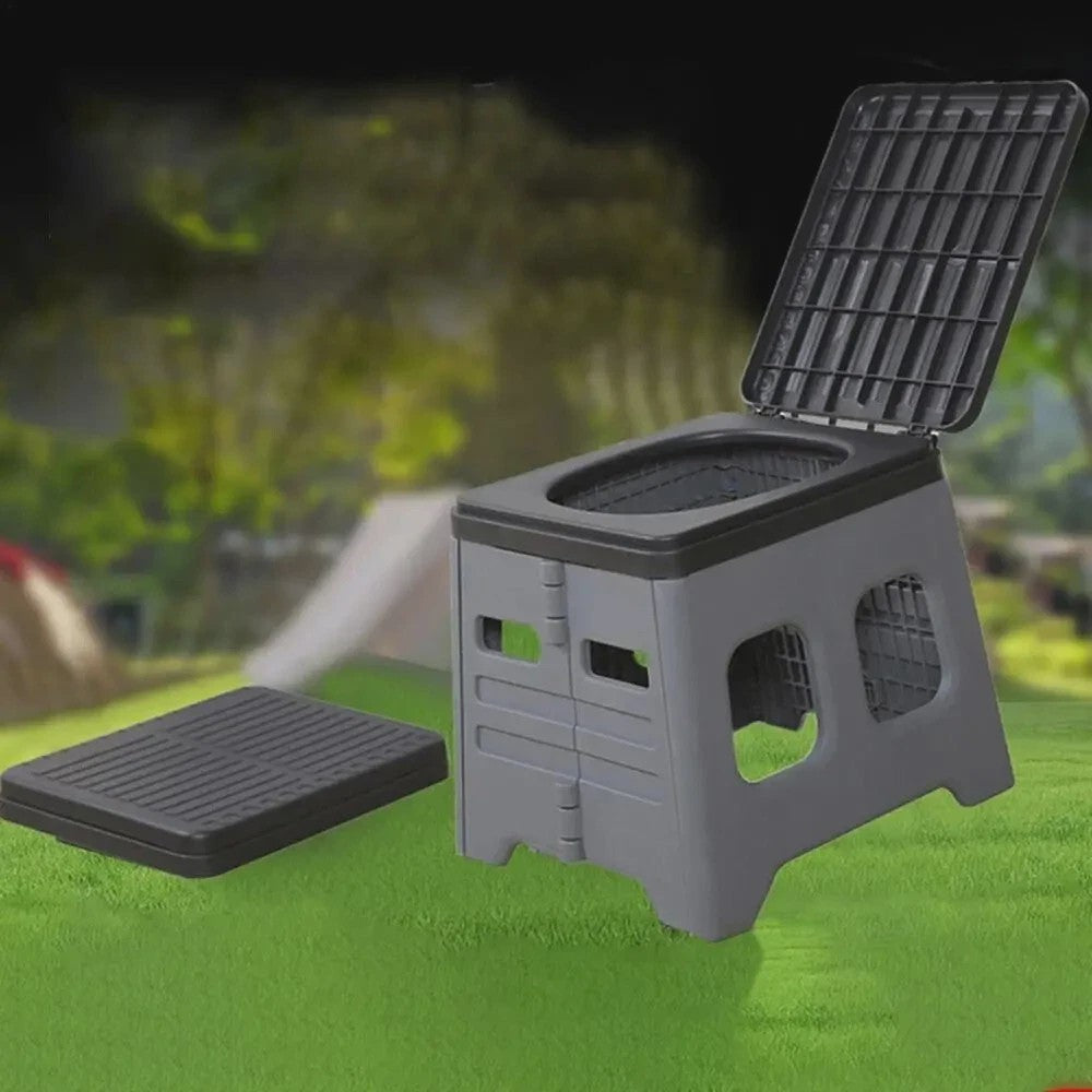Draagbaar Toilet met Deksel - Sterk en Compact voor Kamperen, Wandelen & Boottochten