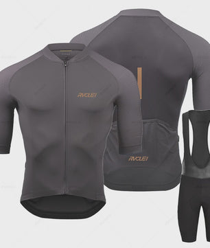 Pro Fiets Kleding Set Heren - Ademend Wielrenpak met Bib Shorts