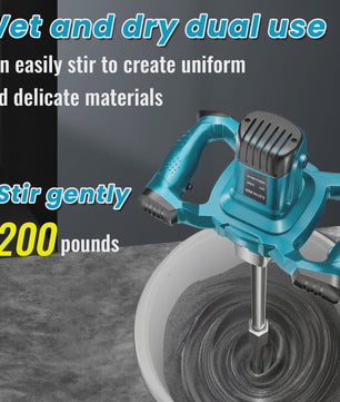 Krachtige Elektrische Handmixer met 6 Snelheden voor Verf, Cement, Plamuur en Meer