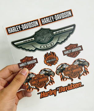 3D Harley Davidson Stickers Set voor Motor & Helm - Decoratieve Decals
