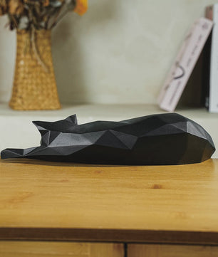 Geometrisch Kat Beeldje - Modern Woondecoratie Figuur voor Huis & Kantoor