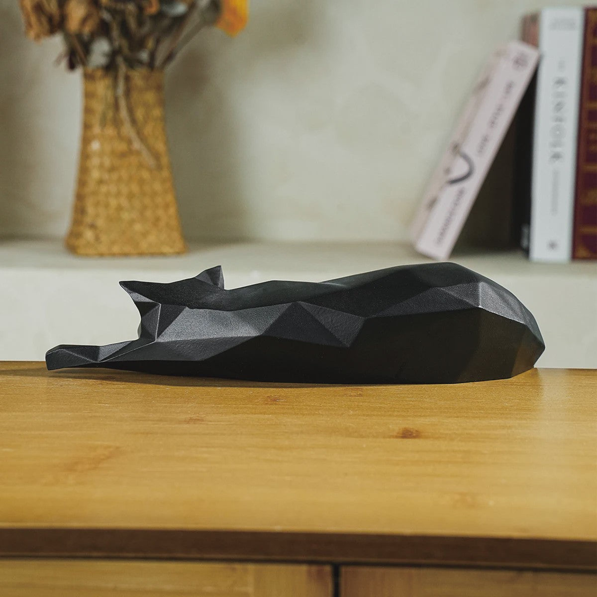 Geometrisch Kat Beeldje - Modern Woondecoratie Figuur voor Huis & Kantoor