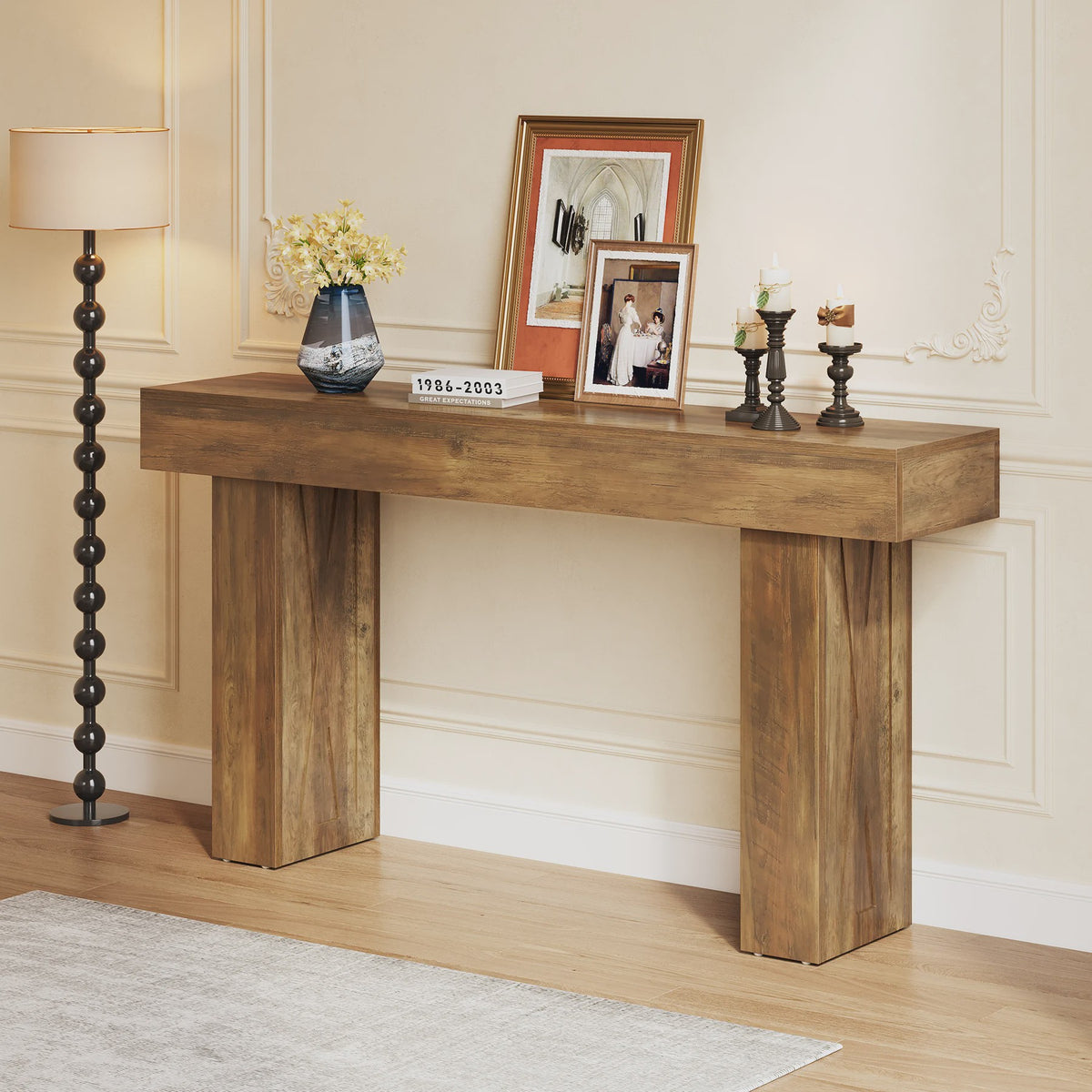 Tribesigns 160 cm Smalle Console Tafel - Moderne Banktafel voor Hal, Entree, Woonkamer, Slaapkamer, Kantoor