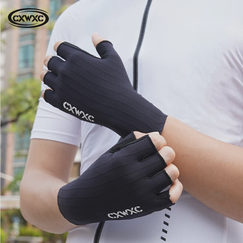 CXWXC Half Finger Fiets Handschoenen - Ademend, Anti-slip & Verlengde Polssteun voor Heren & Dames