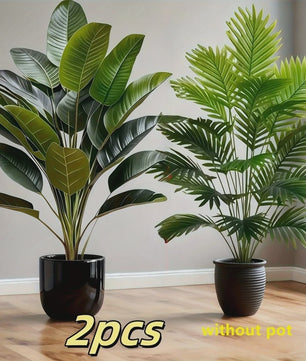 Set van 2 Luxe Kunstplanten: Realistische Palm en Bananenboom voor Huis & Hotel