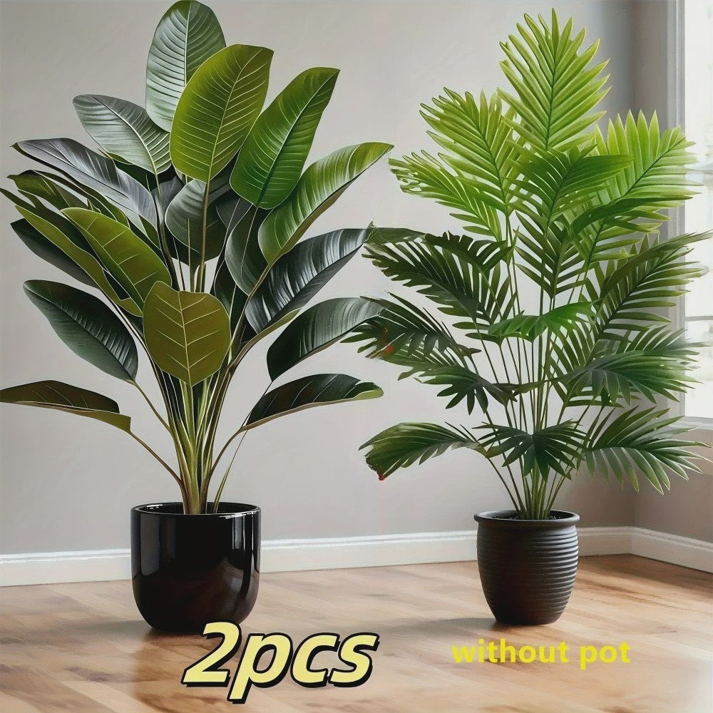Set van 2 Luxe Kunstplanten: Realistische Palm en Bananenboom voor Huis & Hotel