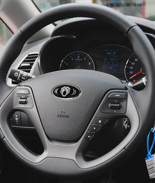 Stuurwiel Embleem Badge Sticker voor KIA Modellen (6.1x3.2cm)