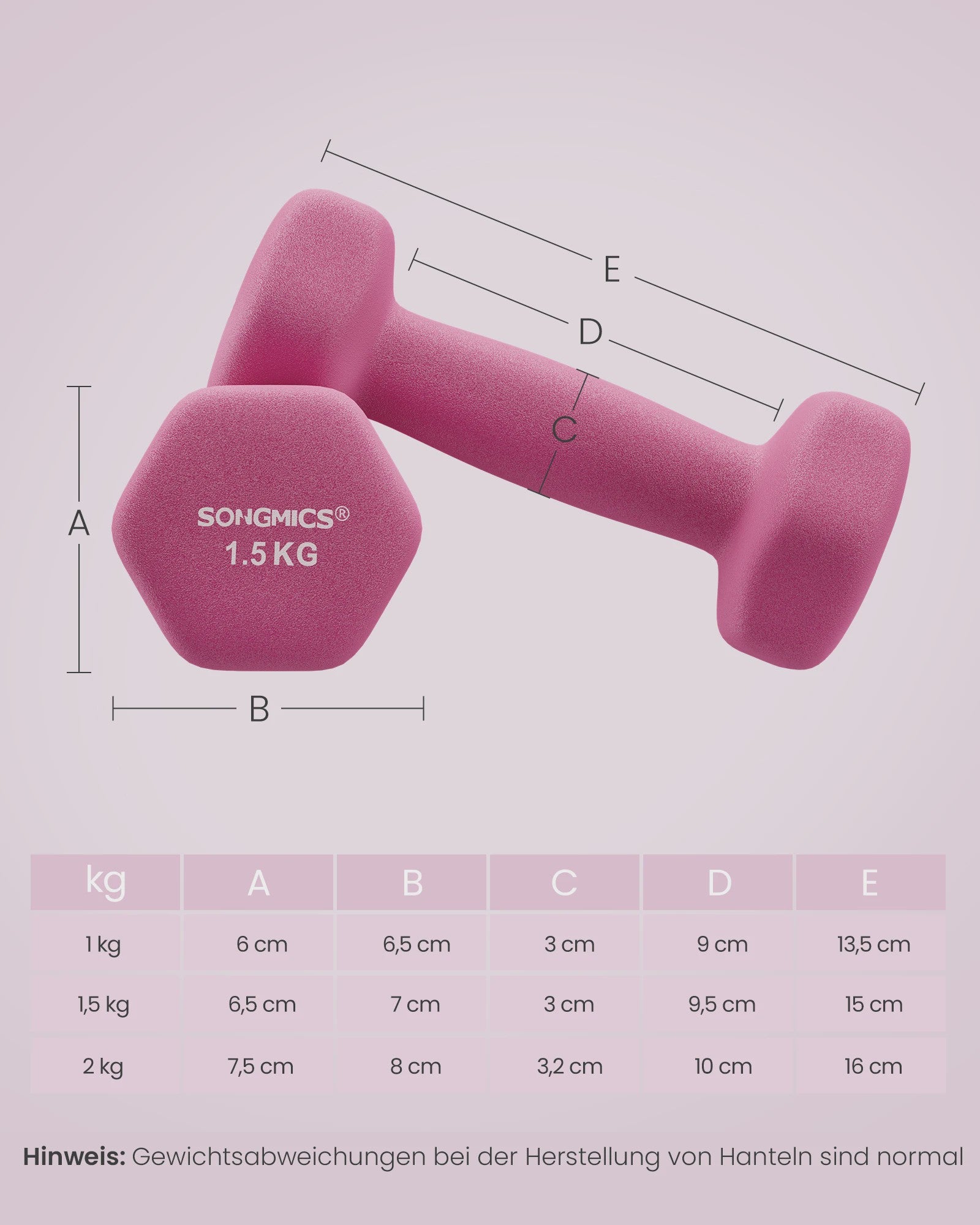 SONGMICS Halterset met Standaard - 6x Halters (1kg, 1.5kg, 2kg) met Neopreen Coating