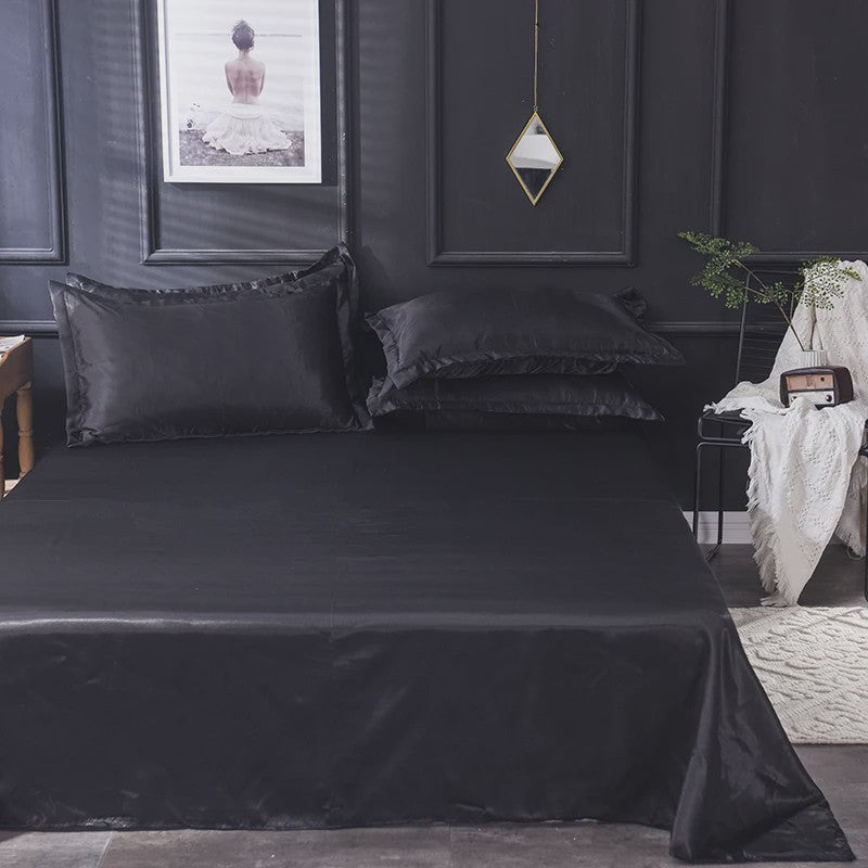 Luxe Satijnen Lakenset - Zacht, Comfortabel en Stijlvol voor Enkele en Tweepersoonsbedden