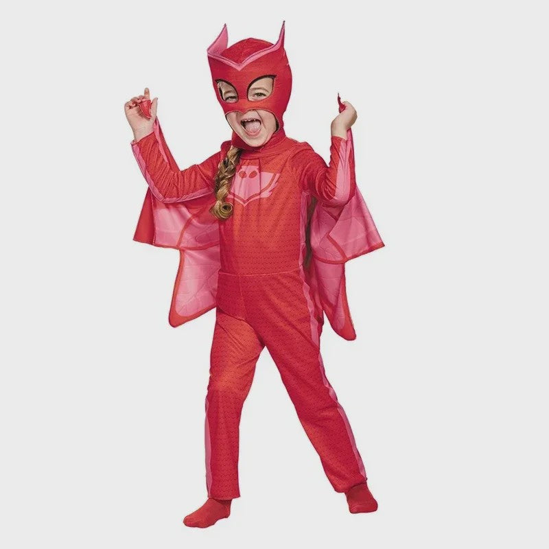 PJ Masks Kinderkostuum - Gekko, Catboy & Owlette Jumpsuit met Masker