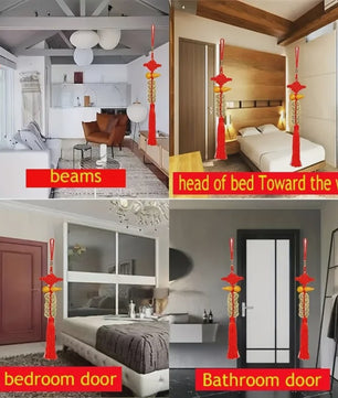 Chinese Feng Shui Munt Hanger met Vijf Keizers Munten en Kalebas - Geluk & Welvaart