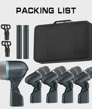 Professionele 7-delige Drum Microfoon Set voor Band, Podium & Studio
