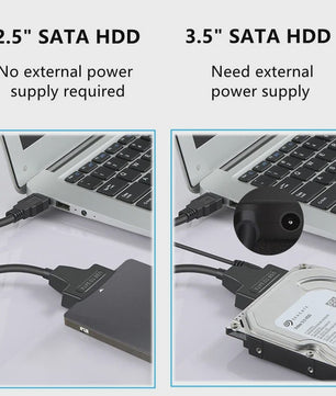 USB 3.0 naar SATA Adapter Kabel voor 2.5" en 3.5" HDD/SSD