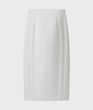 Stijlvolle Witte Maxi Rok met Hoge Taille - Recht Model voor Casual & Feestelijke Gelegenheden