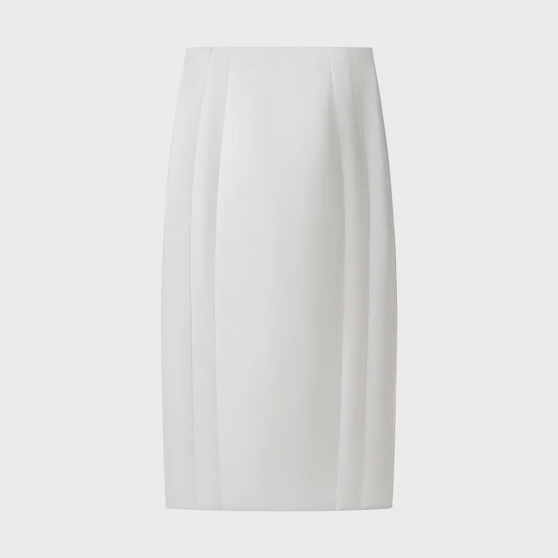 Stijlvolle Witte Maxi Rok met Hoge Taille - Recht Model voor Casual & Feestelijke Gelegenheden