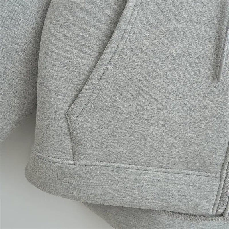 Unisex Oversized Rits Hoodie met Dubbele Zakken - Comfortabele Streetwear