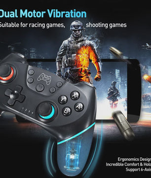 Draadloze Bluetooth Game Controller voor Nintendo Switch, OLED, Lite & PC - Gamepad Joystick