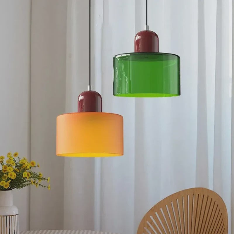 Moderne Glazen Hanglamp E27 - Sfeervolle Verlichting voor Slaapkamer, Nachtkastje of Bar